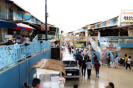 Prachuap Khiri Khan, Thailand - August 19, 2018 : Shopping market named Plern Warn in Prachuap Khiri Khan, Thailand, editorial.のeditorial素材