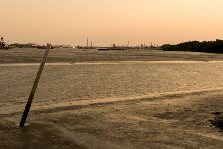 Samutprakan, Thailand : March 14, 2019 - Seaside landscape at Samutprakan, Thailand, Editorialのeditorial素材