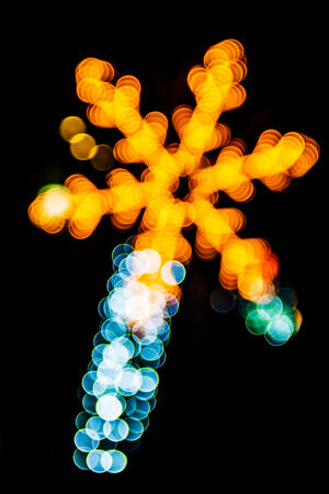 Snow flake bokehの写真素材