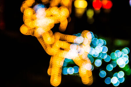 Deer shape bokehの写真素材