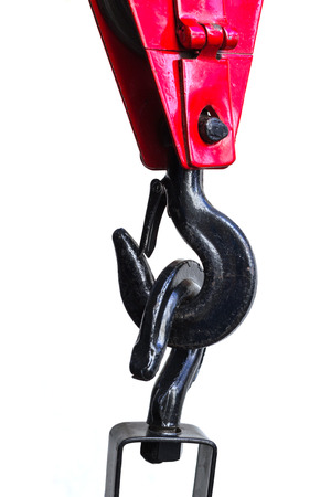 heavy-duty steel hook isolated on white background with clipping pathの写真素材
