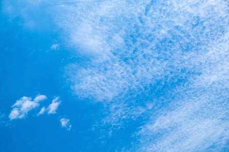 blue sky with clouds closeupの写真素材