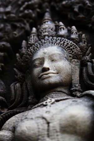 Apsara in Ankor Wat, Siem Reap, Cambodiaの写真素材