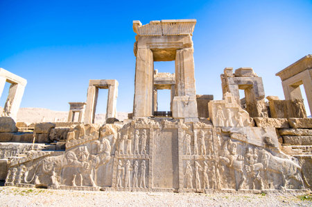 Historical Ruins of Persepolis, the Ancient Capital of Iranの写真素材