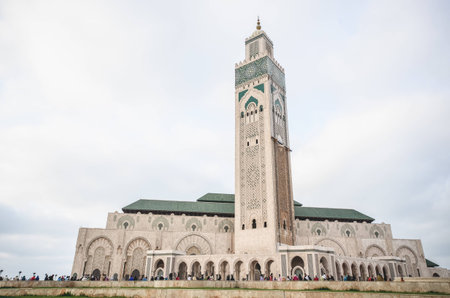 The Hassan II Mosque in Casablanca, Moroccoの写真素材
