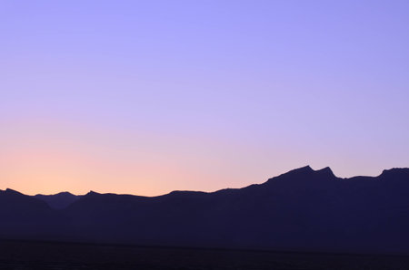 Purple Sunset over Zagros Mountains in Iranの写真素材