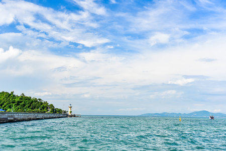 Picturesque View of Seascape in Pattayaの写真素材