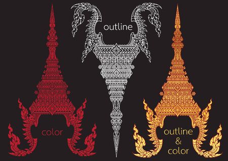 Thai Golden crown vectorのイラスト素材