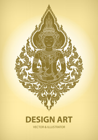 layout thai outline pattern vectorのイラスト素材