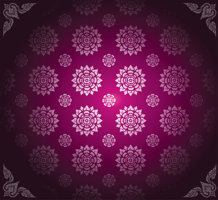 Thai Art Background patternのイラスト素材