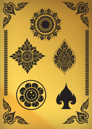 Thai art patternのイラスト素材