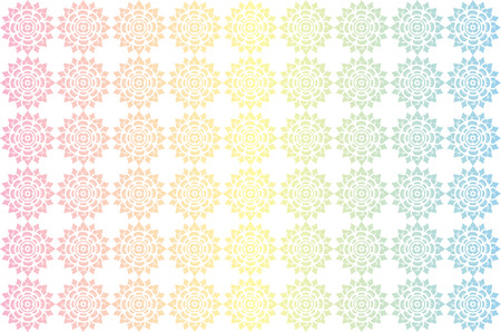 colorful floral of Thai pattern backgroundのイラスト素材