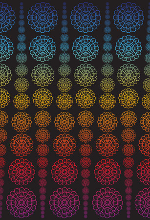 colorful floral of Thai pattern backgroundのイラスト素材