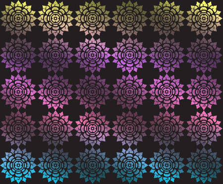 colorful floral of Thai pattern backgroundのイラスト素材