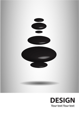 Stack of spa stones isolated on white backgroundのイラスト素材