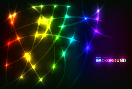 lines and light rays over blackのイラスト素材