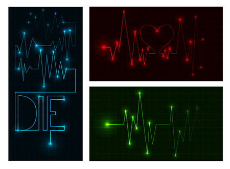 Cardiogram on the monitor vectorのイラスト素材