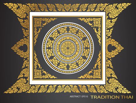 thai tradition pattern Abstract backgroundのイラスト素材