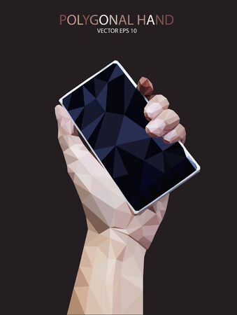 Abstract Triangular hand telephone vectorのイラスト素材