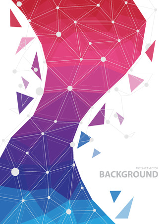 abstract geometric line DNA backgroundのイラスト素材