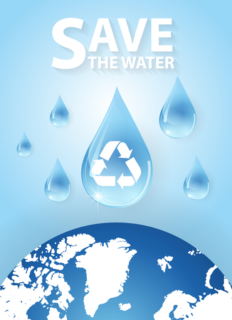 Save Water is Life.Concept of environmental protectionのイラスト素材