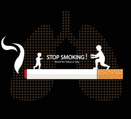 World No Tobacco Day Concept Stop Smoking.vector illustrationのイラスト素材
