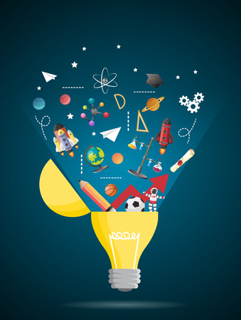 idea on light bulb.education concept.can be used for layout.vectorのイラスト素材