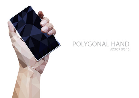 Abstract Triangular hand telephone vectorのイラスト素材