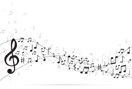 Abstract Background Music notes. Vector Illustrationのイラスト素材