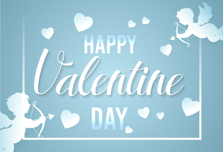 happy valentines day card. hearts background. vector illustrationのイラスト素材