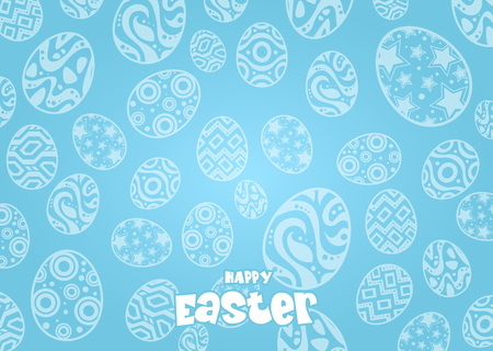 Rabbit and eggs in Easter day.Bunny Ears background Vectorのイラスト素材