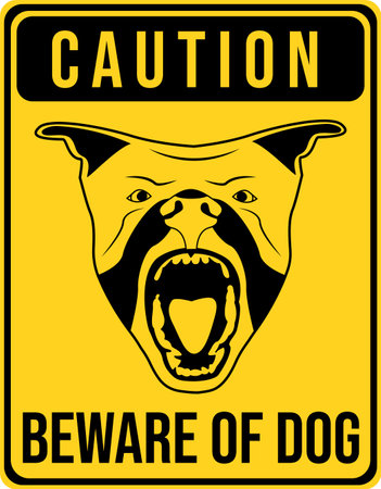 warning sign beware of dogs. caution signs, banners, posters, etc.のイラスト素材