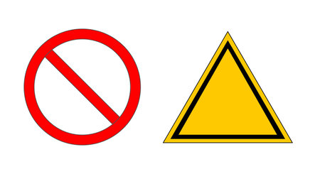 vector warning sign. plain materials for caution signs and warning signs.のイラスト素材