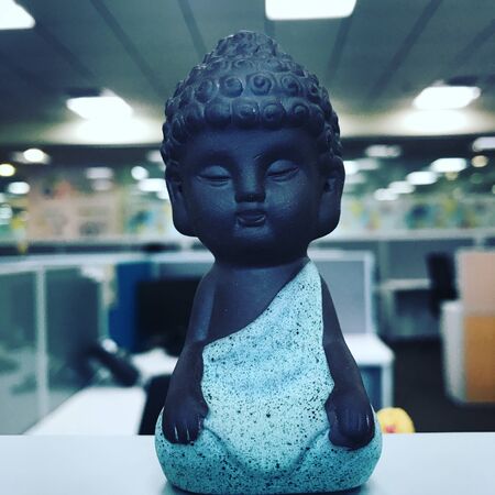Peaceful Baby Buddha Statueの写真素材