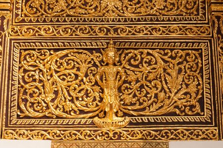 Wood Carving Handicrafts in the temple, north thailandの写真素材
