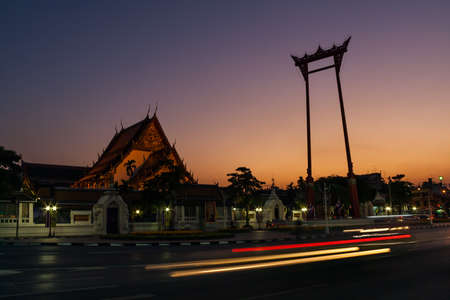 Twilight time in Bangkok Thailandの写真素材