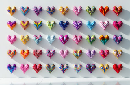 30 heart clip art on white backgroundの素材