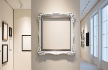 Blank Photo Frame in Gallery Wallの素材