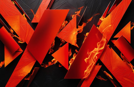 Geometric Burning Texture Patternの素材