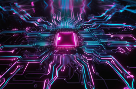 Futuristic Circuit Board Patternの素材