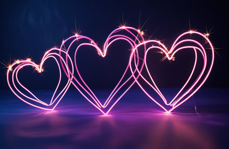 Valentines Day Heart Neon Lightsの素材