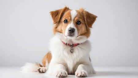 Cute Dog on White Backgroundの素材