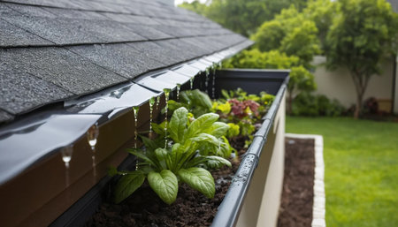 Home garden rooftop gutter rainwater systemの素材