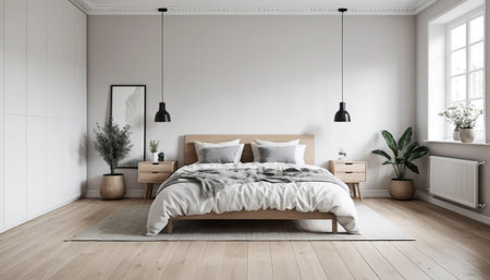Scandinavian inspired bedroom designの素材