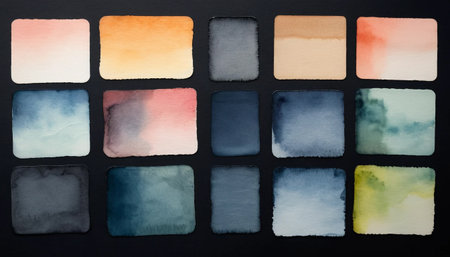 Translucent paint marks on dark surfaceの素材