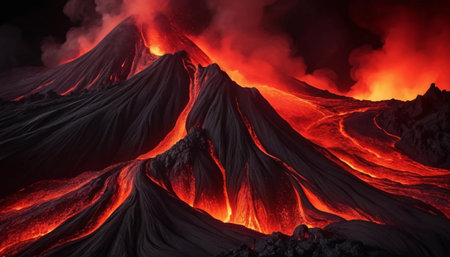 Volcano Lava and Feather Textureの素材