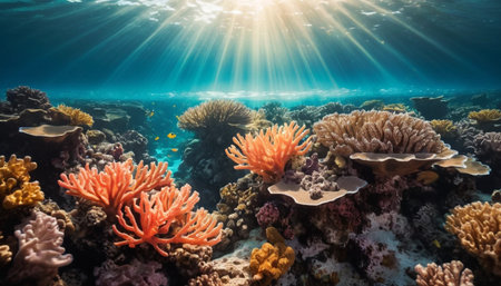 Sunlit Coral and Water Ribbonsの素材