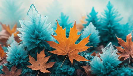 Turquoise Crystals and Autumn Mistの素材