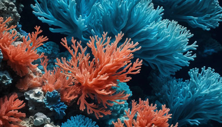 Coral Drift and Azure Flowの素材