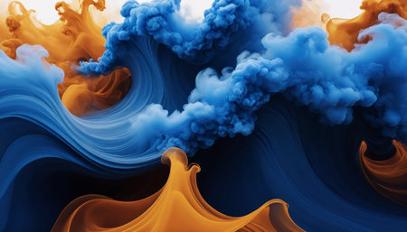 Cobalt Mist and Amber Flowの素材